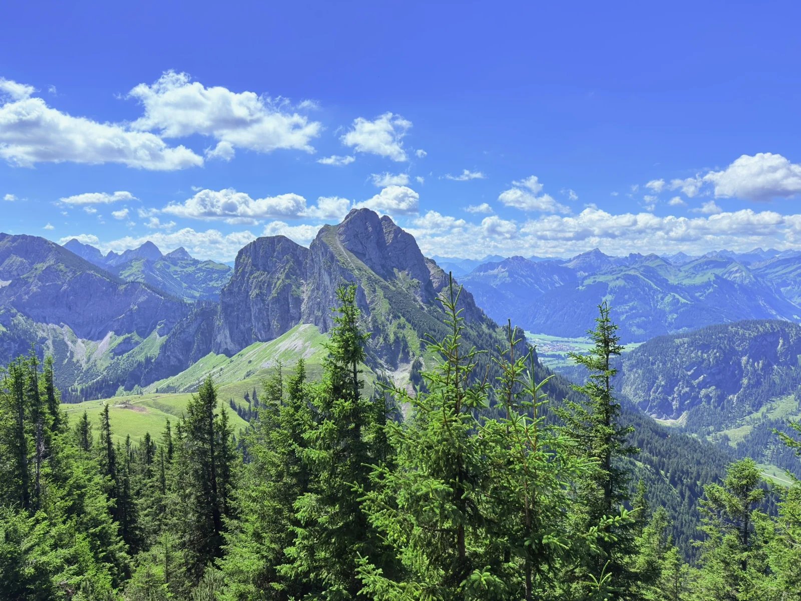 Bergpanorama im Wandergebiet Breitenberg