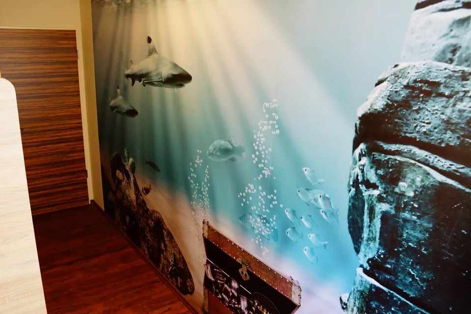 Blue Ocean – Ein kleines Zimmer für zwei, in den Farben des Meeres.